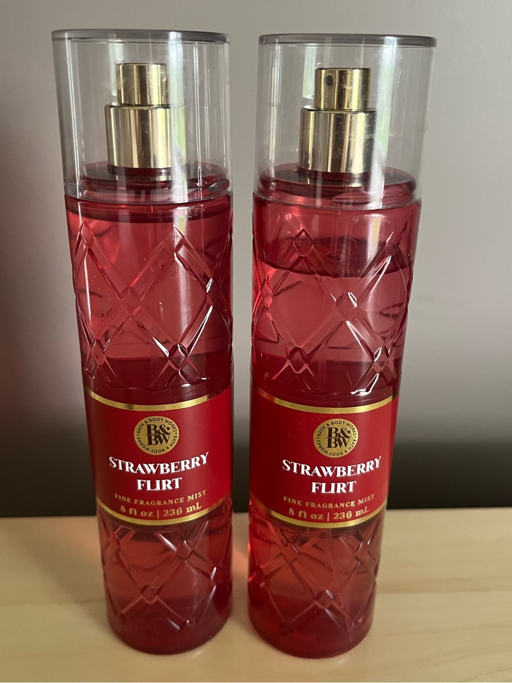 Two New Bath & Body Works Strawberry Flirt Fine Fragrance Mists